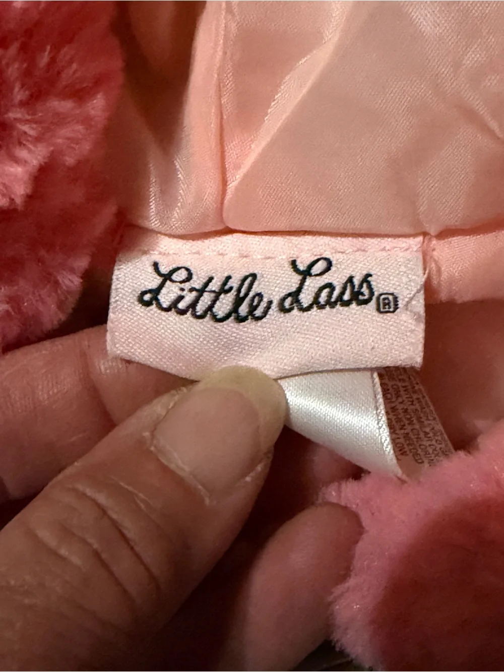 Girls' 2T Pink Quilted Hooded Vest with Faux Fur Trim by Little Lass